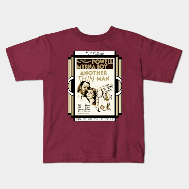 Another Thin Man (Sepia/Frame) Kids T-Shirt by Vandalay Industries